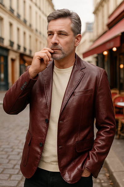 Jean-Luc™ – Veste en Cuir Raffinée