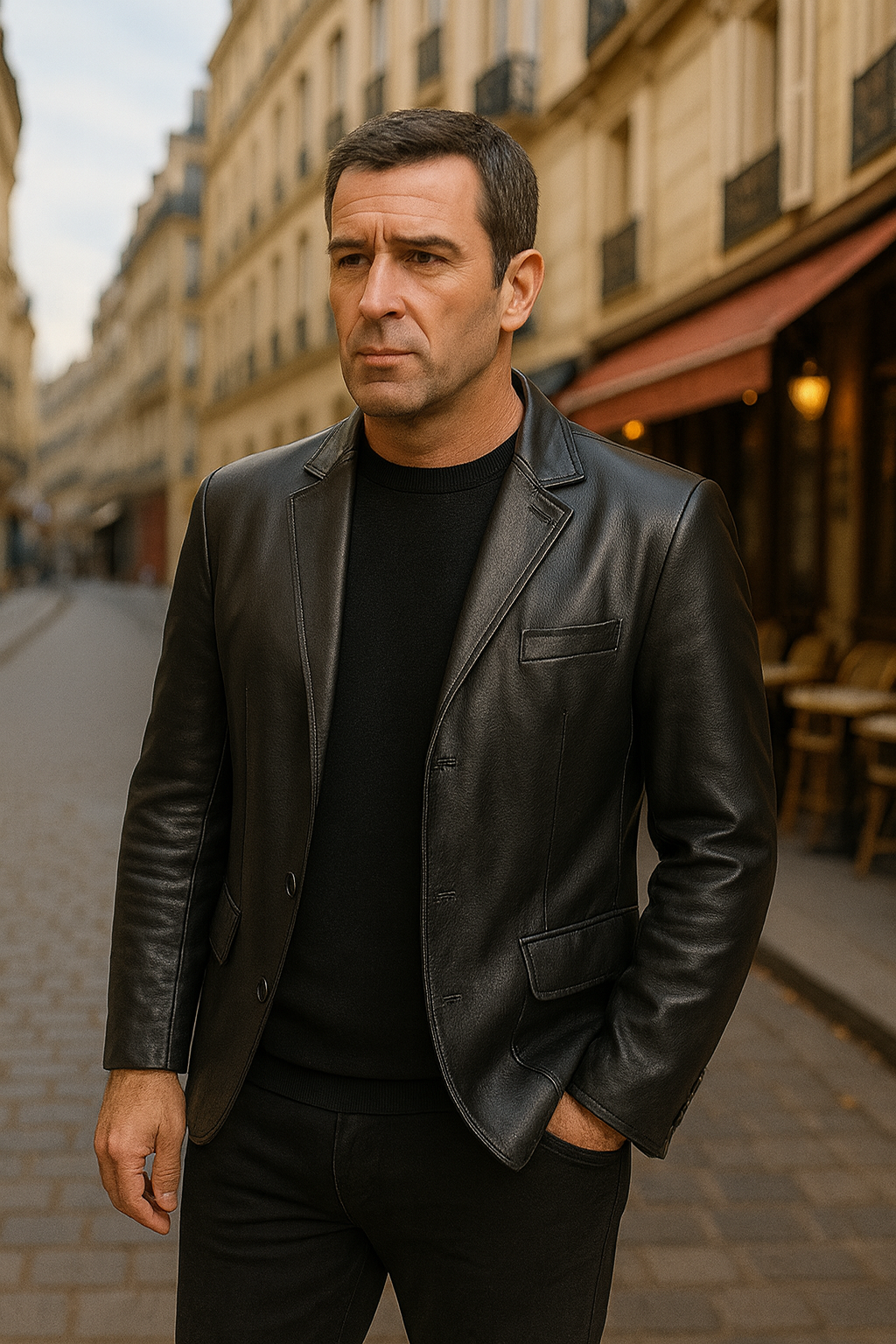 Jean-Luc™ – Veste en Cuir Raffinée