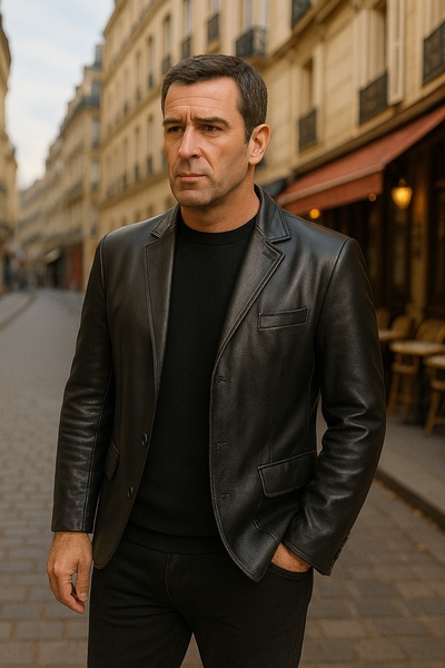 Jean-Luc™ – Veste en Cuir Raffinée