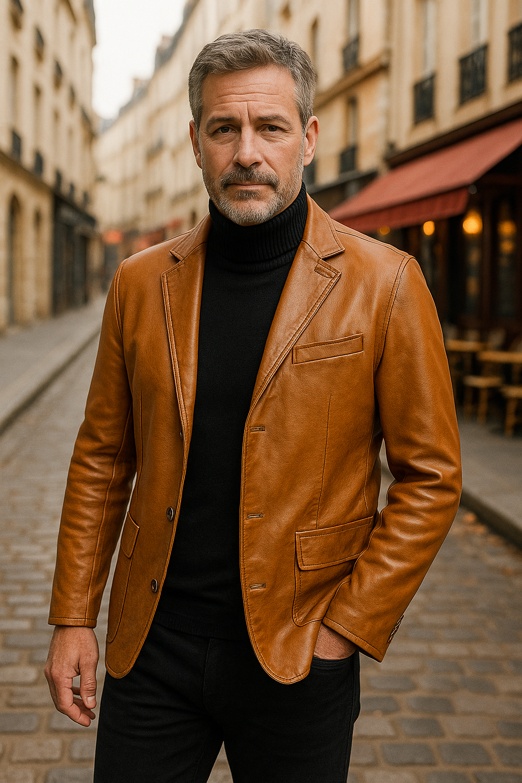 Jean-Luc™ – Veste en Cuir Raffinée