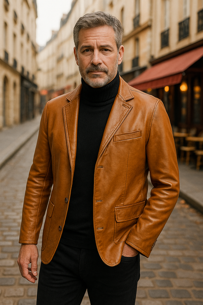 Jean-Luc™ – Veste en Cuir Raffinée