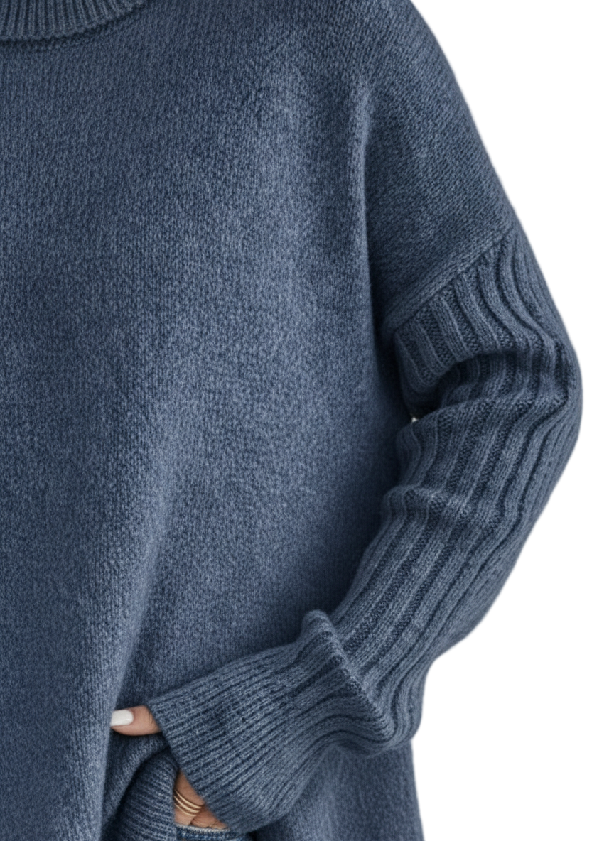 Léa™ | Pull à Col Roulé Long Élégant