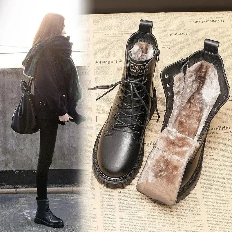 Elena™ - Bottes d’Hiver Doublées en Fourrure