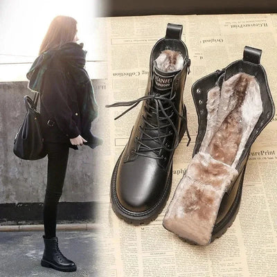 Elena™ - Bottes d’Hiver Doublées en Fourrure