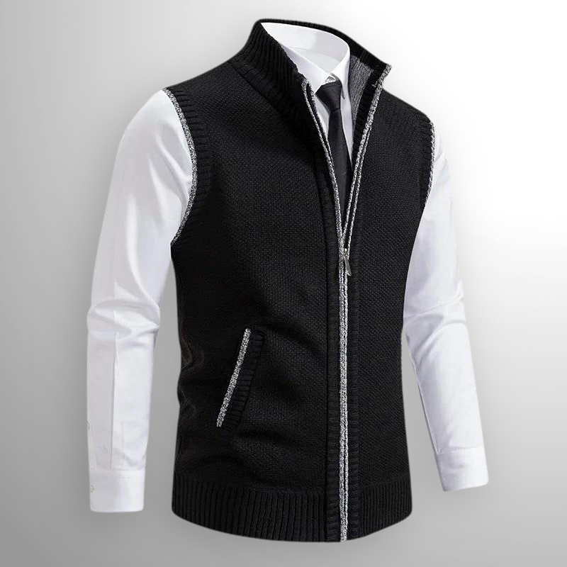 Henri™ – Gilet Zippé en Maille Confortable
