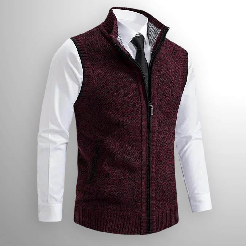Henri™ – Gilet Zippé en Maille Confortable